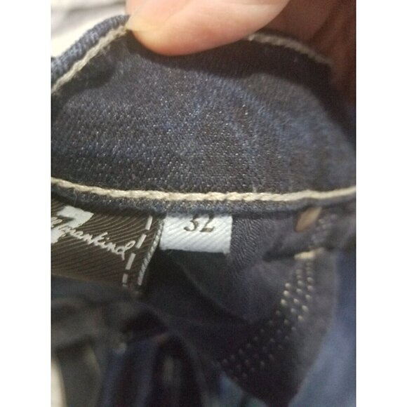 7 For All Mankind Dark Wash the Skinny Size 32 - Picture 5 of 8